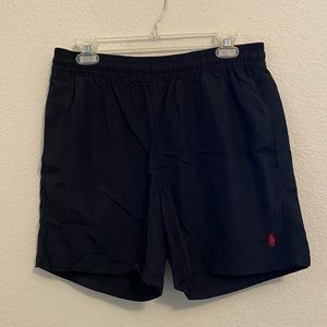 Men’s Polo Ralph Lauren Black Swim Trunks • M